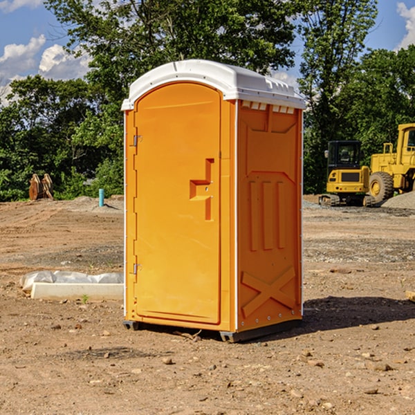 are there any restrictions on what items can be disposed of in the portable toilets in Goose Lake